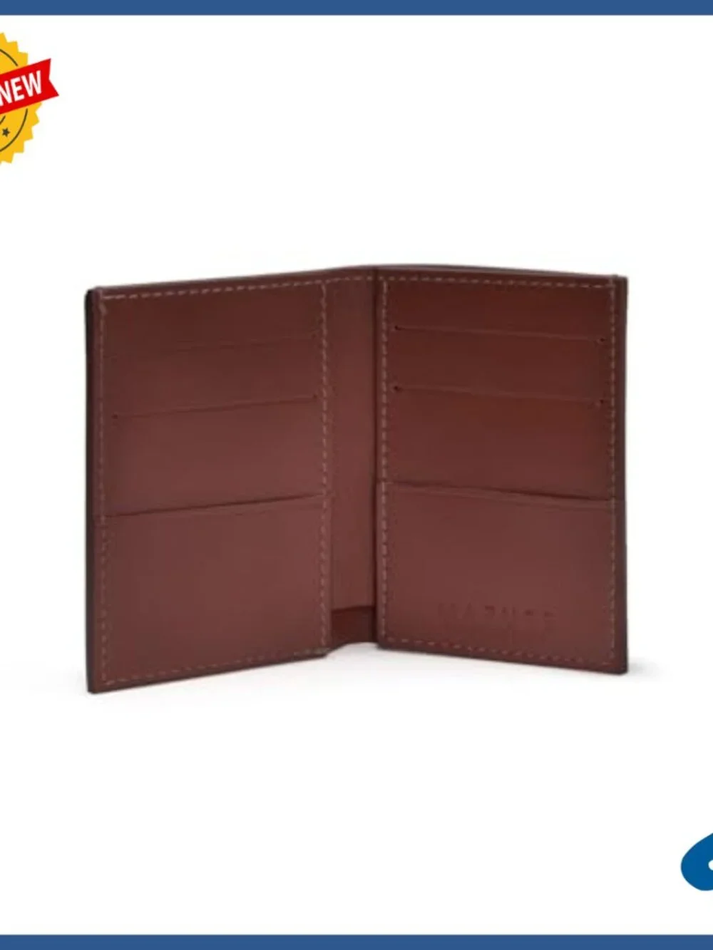 Slim Bifold Leather Wallet, 6 Card Slots, Handmade Italian Full Grain Calfskin